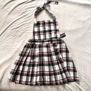 Flanneled Pinafore Dress